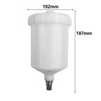 Paint Cup HVLP White Plastic for Sata Sprayer Jet Connector