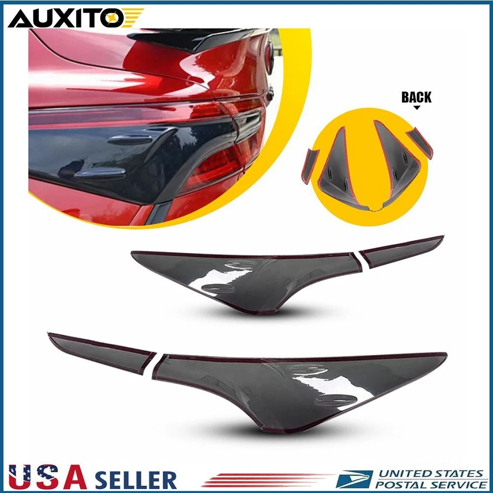 Glossy Black Smoke Rear Taillight Cover Trim for Toyota Camry (2018–2023)