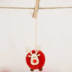 Pom Decoration Pendant for Christmas Tree Adorable Reindeer