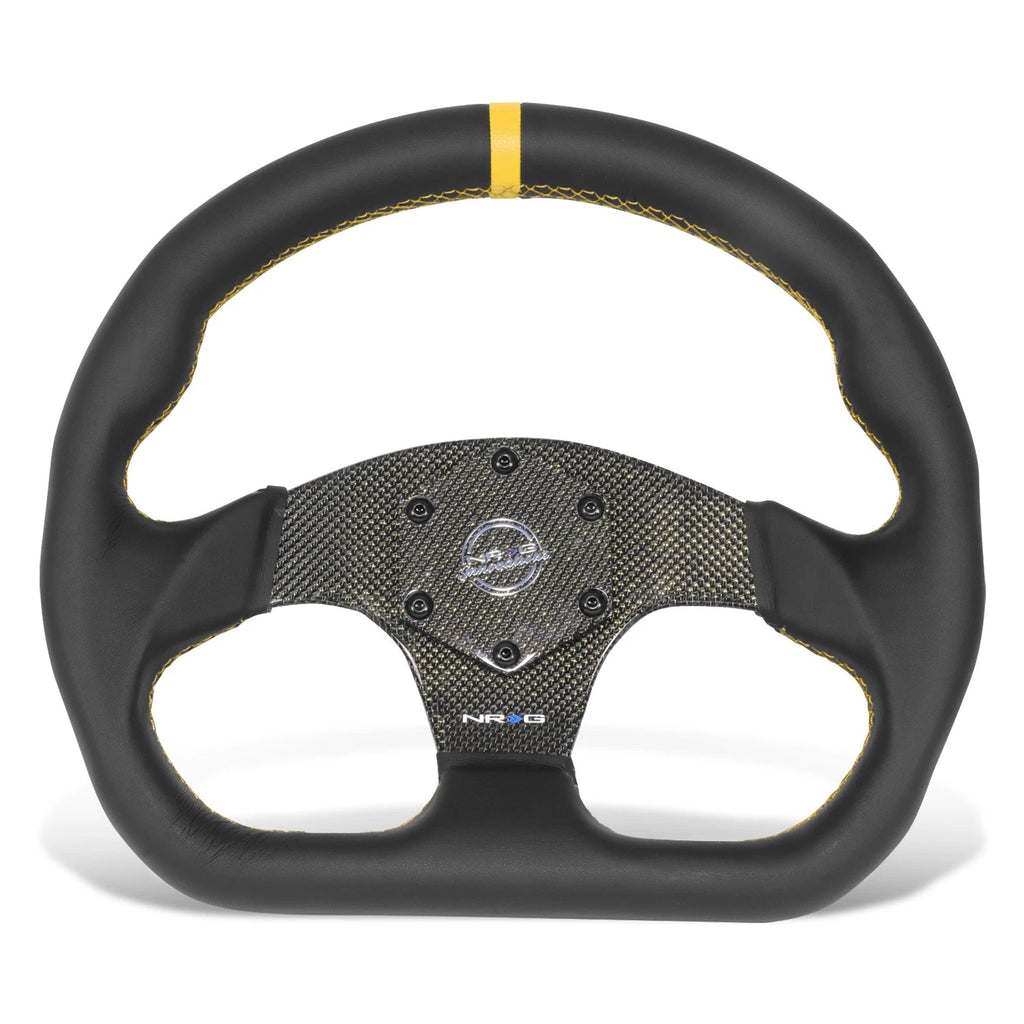 NRG RST-024CF-YL 320mm Leather Steering Wheel for Universal Fit (2010–2023)