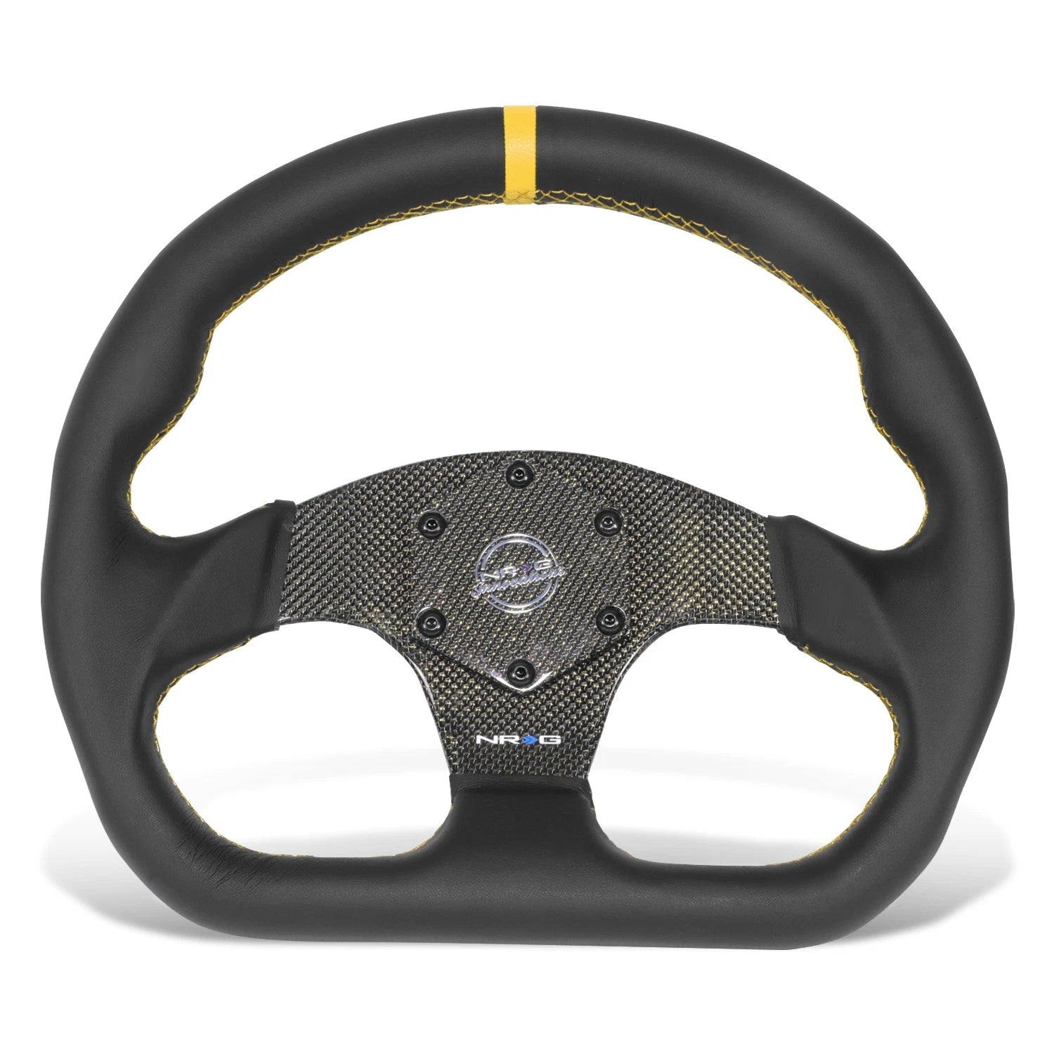 NRG RST-024CF-YL 320mm Leather Steering Wheel for Universal Fit (2010–2023)