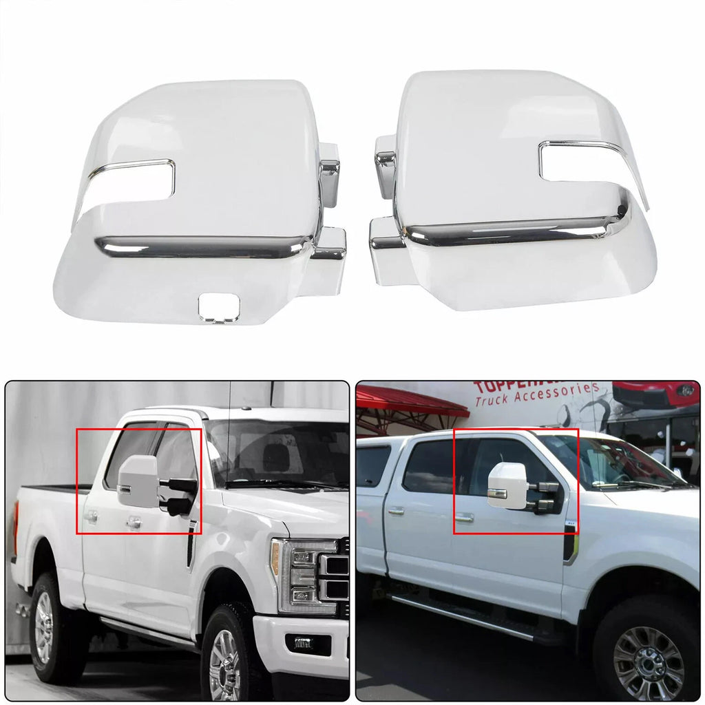Chrome Mirror and Handle Cover for Ford F250 F350 Super Duty (2017–2022)