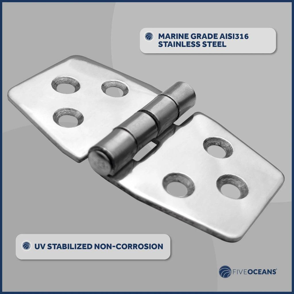 316 Stainless Steel Hinges for Boat Hatch (3" x 1-9/16") - FO628