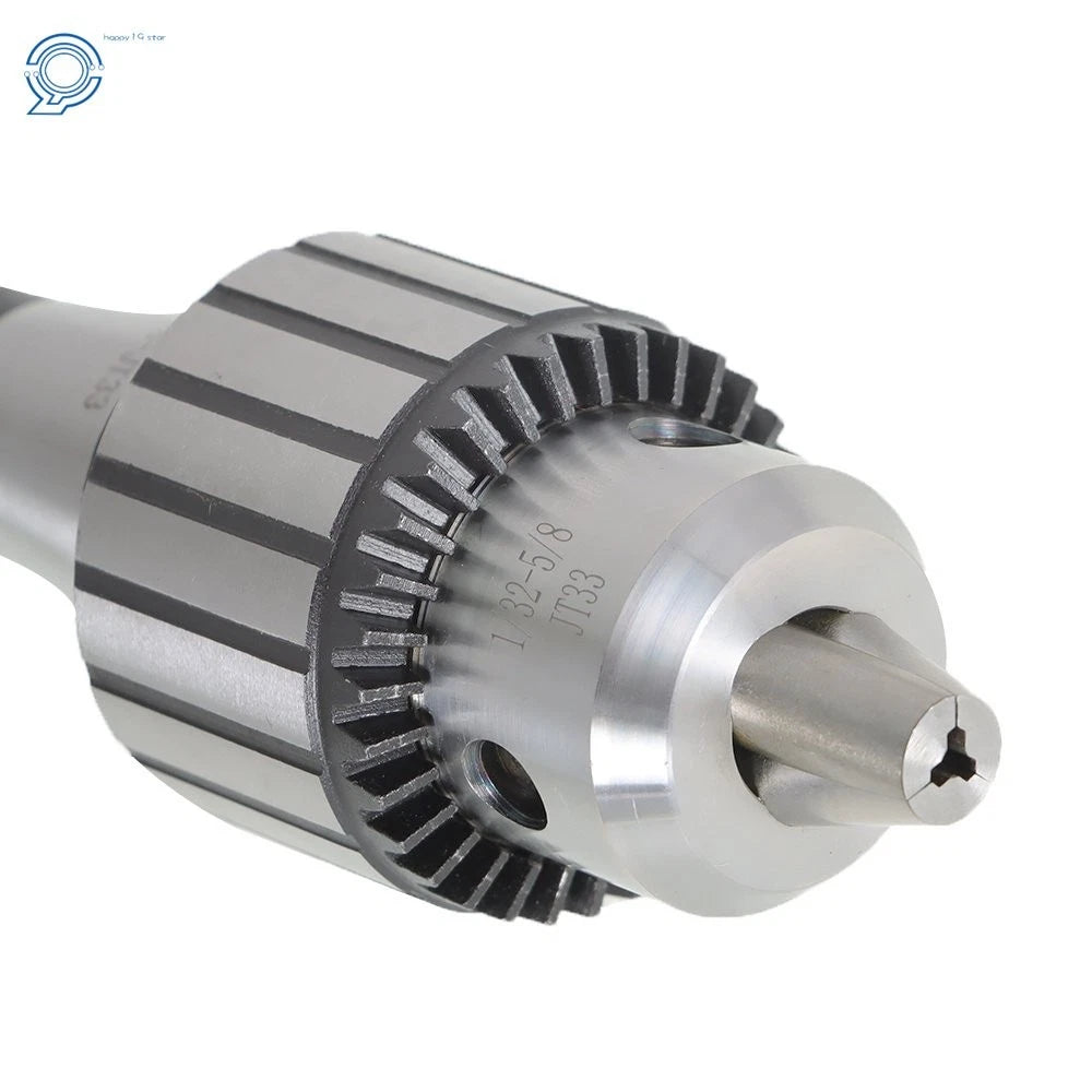 JT33 Keyed Drill Chuck with R8 Shank & Key for