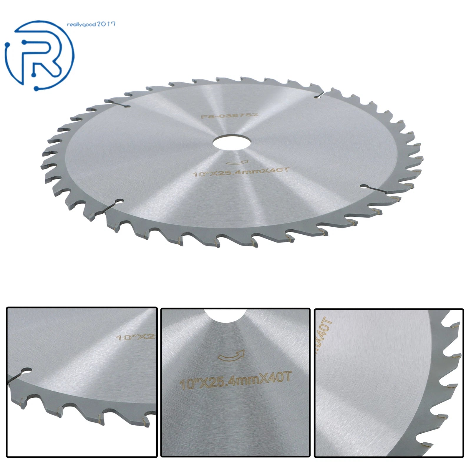 10-Inch 40 Tooth Carbide Saw Blade for Wood (Compatible with Nails)