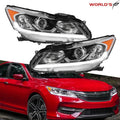 Halogen LED DRL Projector Headlights for Honda Accord Sedan (2016–2017)