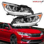 Halogen LED DRL Projector Headlights for Honda Accord Sedan (2016–2017)