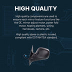 Driver Side Mirror for 2016 Honda Pilot (Power, Paintable)