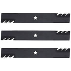 3X Toothed Mower Blades for Poulan (Replaces 134149)