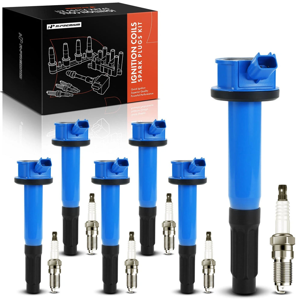 Set of 6 Ignition Coils & 6 Iridium Spark Plugs for Ford Escape (2009)