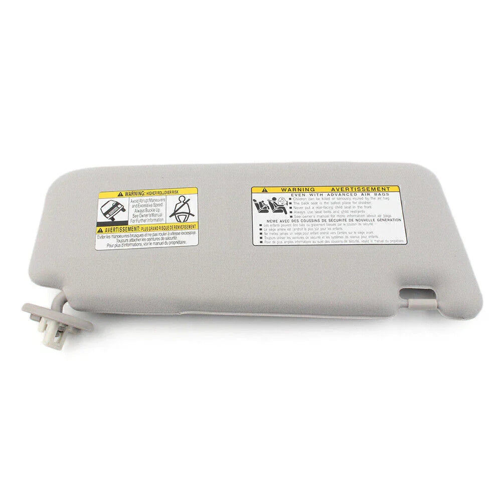 Left Side Sun Visor for Toyota Venza 2009-2016 Light Gray LHD