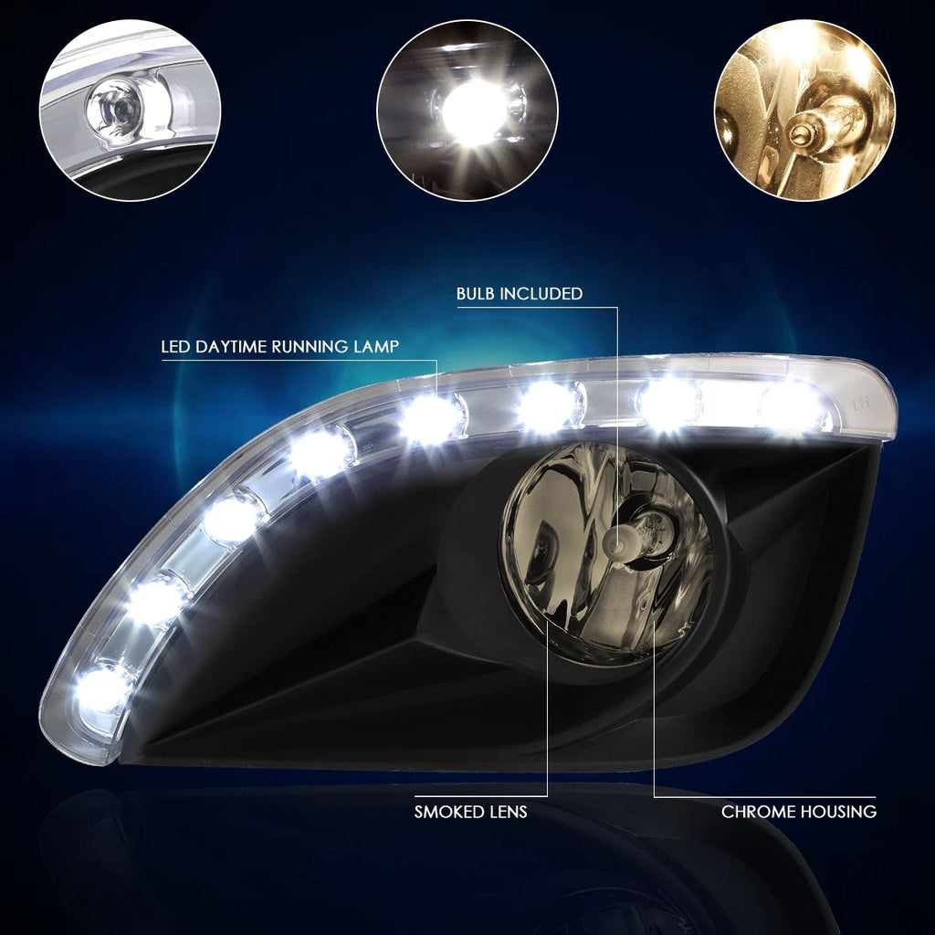 Smoked Lens Fog Lights with LED DRL for Toyota Camry (2010–2011)