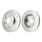 Front Drilled Slotted Rotors Ceramic Pads Kit for Honda CR-Z (2011–2015)