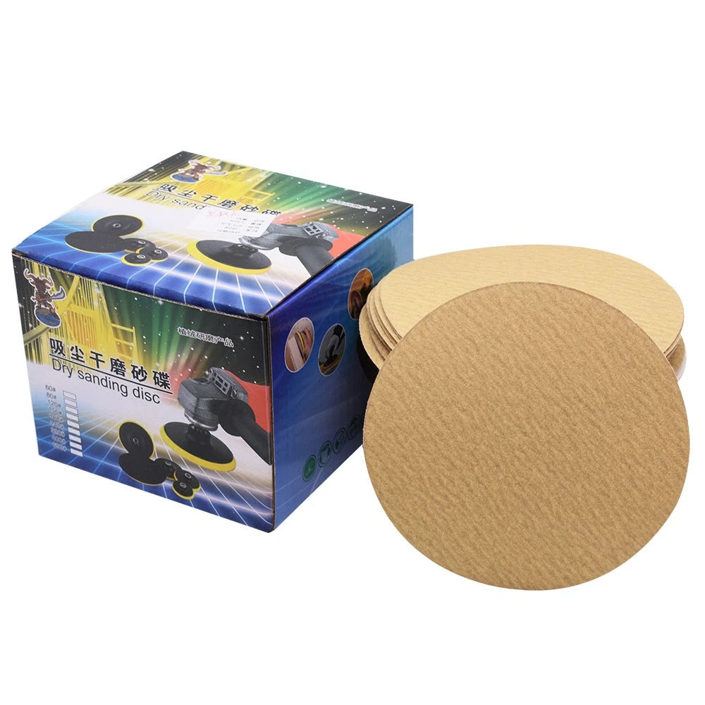 Set of 100 6" 180 Grit Hook Loop Sanding Discs