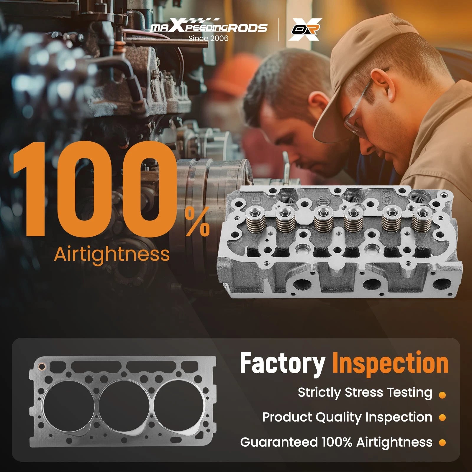 Complete Cylinder Head for Kubota RTV900 (D902, 2004–2018) 1G962-03045
