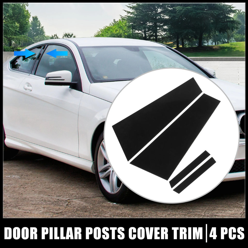 Set of 4 Door Cover Panel Trim Pillar Posts Stickers for Mercedes-Benz CLS 