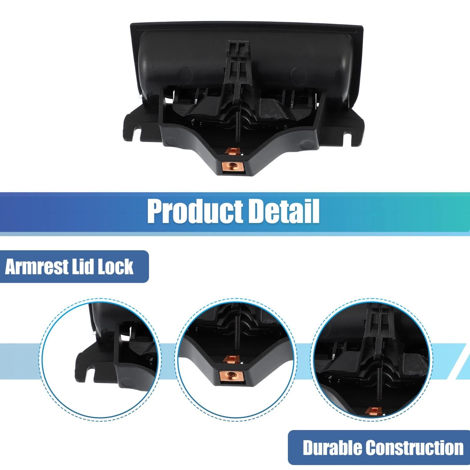 Set of 1 Center Console Cover Lock Armrest Lid Catch for GMC 