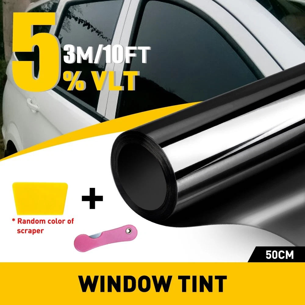 Window Tint Film 5% VLT for Car Home Office Glass (300CM Roll)