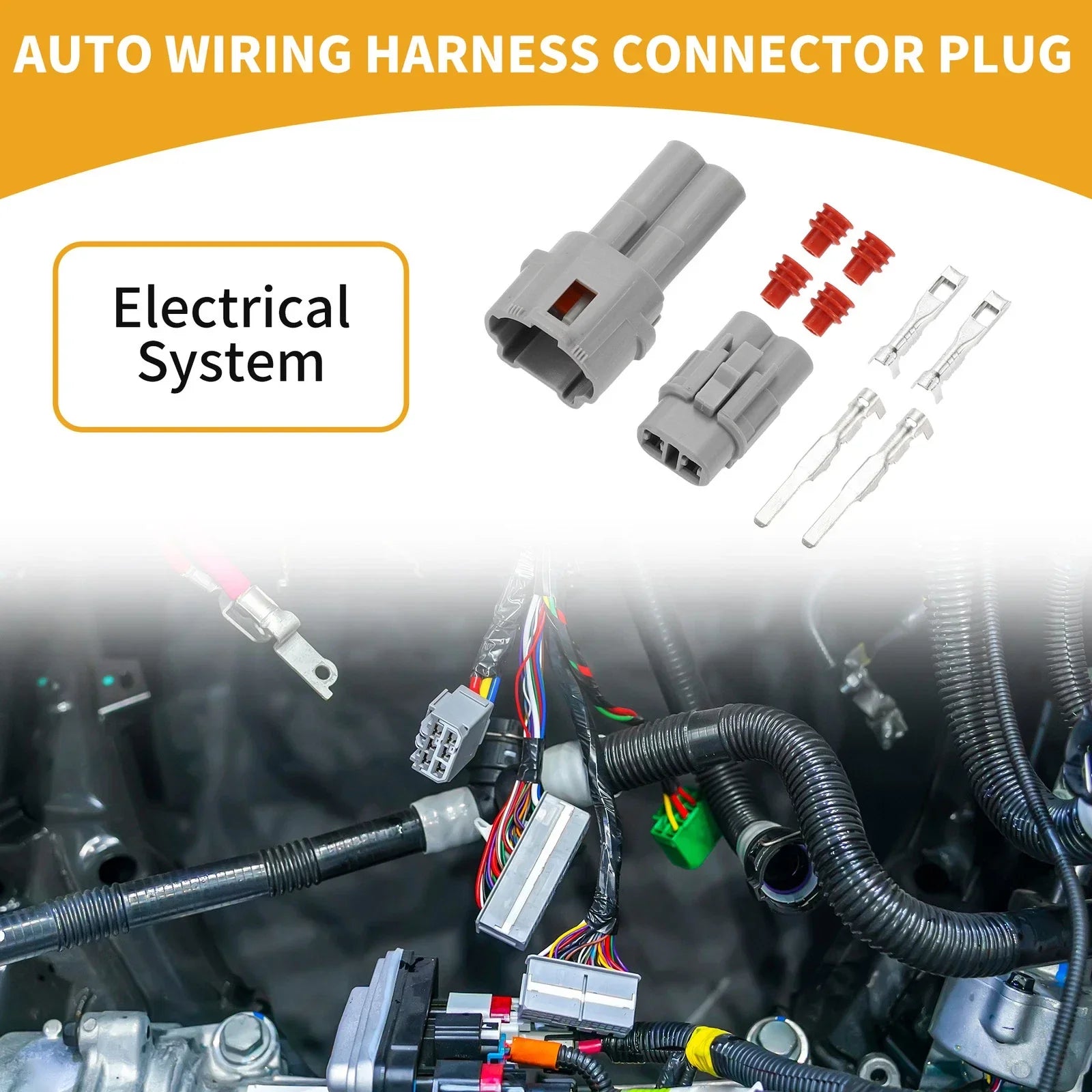 Auto Wiring Harness Connector Plug for Honda - 2 Pin