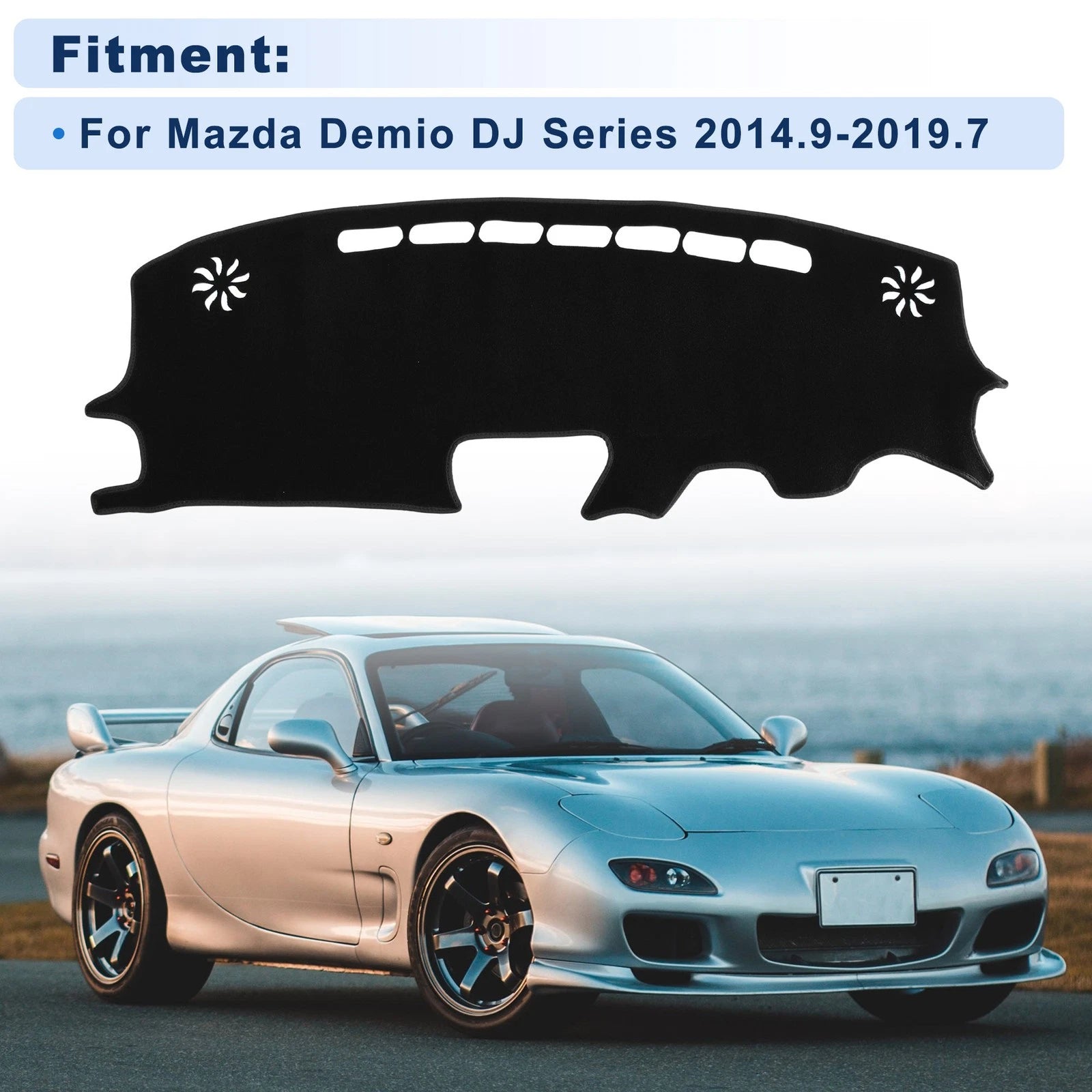 Dash Cover for Mazda Demio DJ Series (2014–2019) Black Set of 1