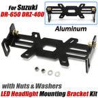 LED Headlight Mounting Bracket & Lock Nuts Kit for Suzuki DRZ400 DR-650