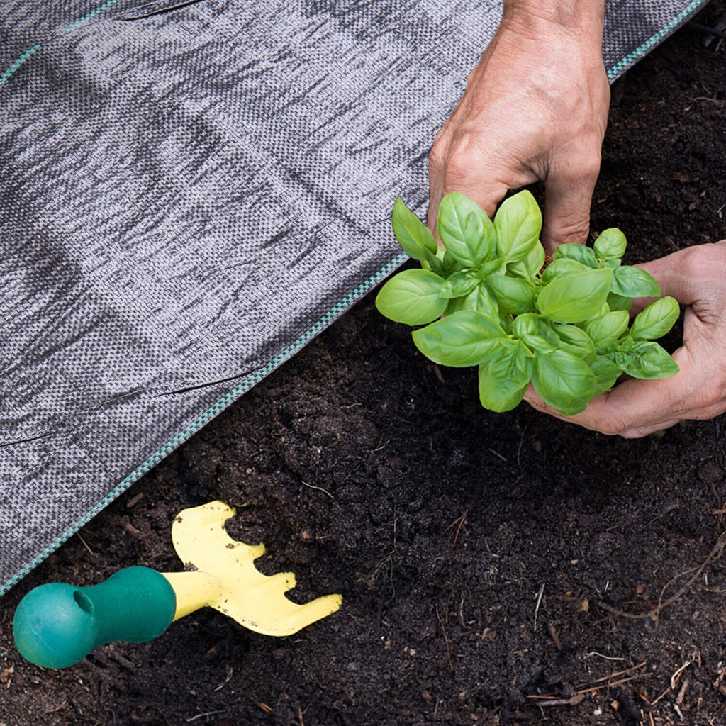 Set of 4 Landscape Weed Control Fabric Ground Cover Barrier Mat