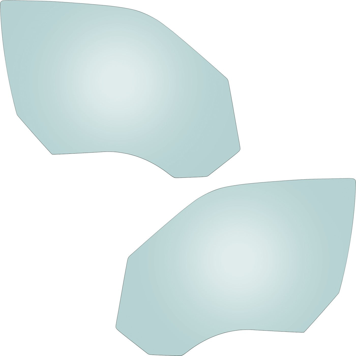 Set of 2 Front Door Glasses for 300