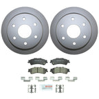 Rear Brake Kit 325mm Rotors & Bosch QuietCast Pads for Chevrolet GMC