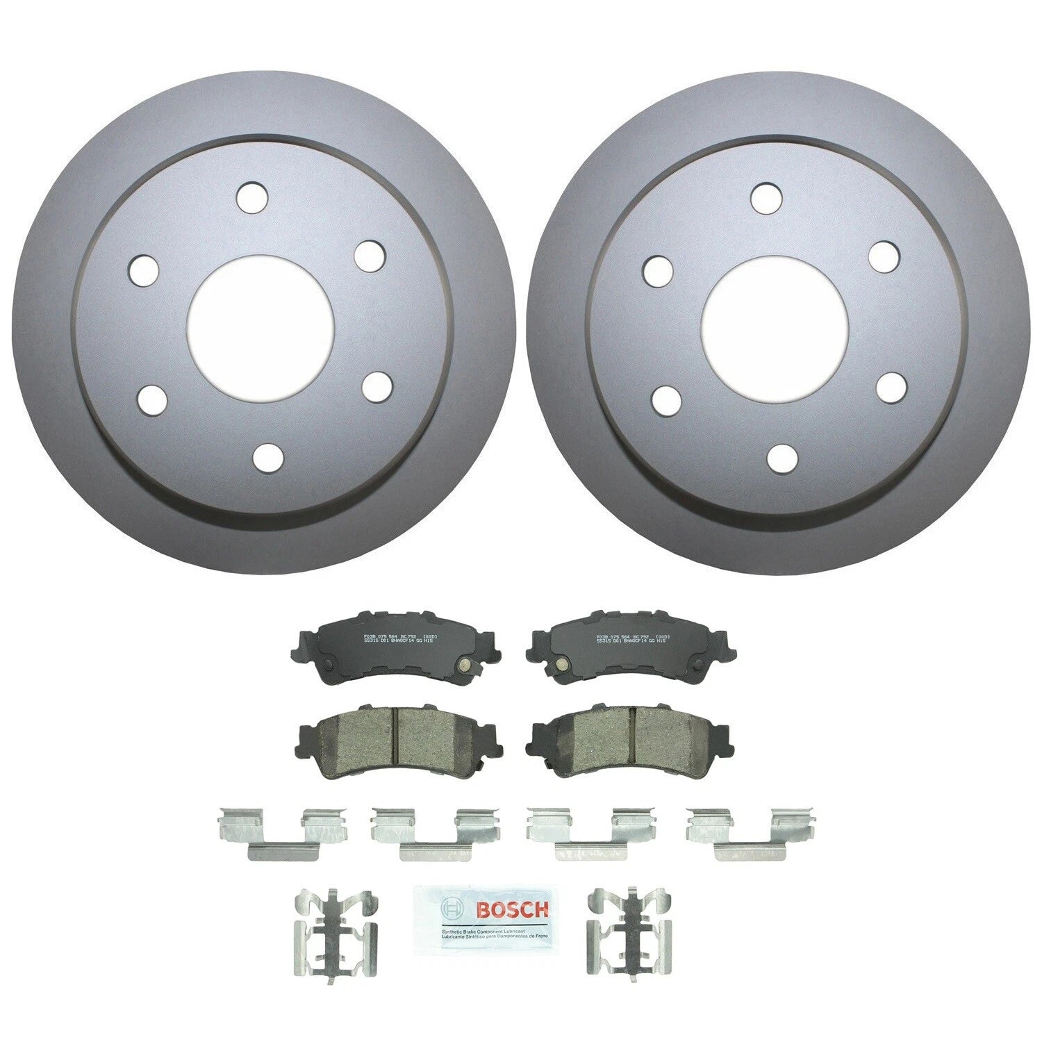 Rear Brake Kit 325mm Rotors & Bosch QuietCast Pads for Chevrolet GMC