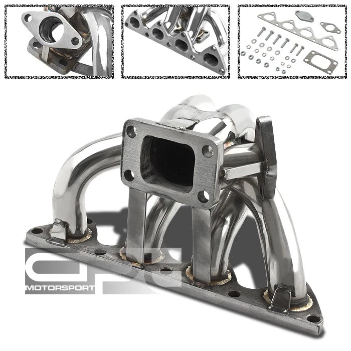 T3 T3T4 Turbo Manifold + Wastegate Flange for Civic B16/B18 (1996–2000)