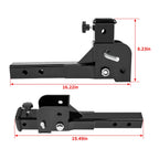 2" Folding Trailer Hitch Mount Shank Adapter for Cargo Wheelchair Carrier