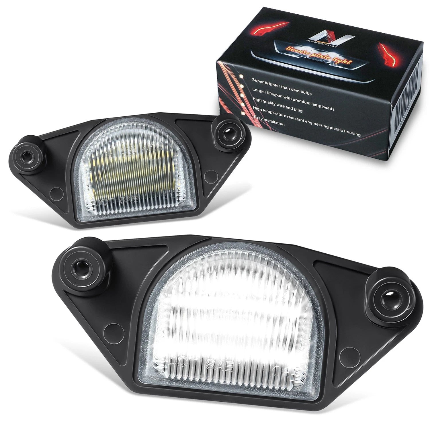 LED License Plate Lights for Buick Chevrolet S10 GMC Pontiac (1982–2013)