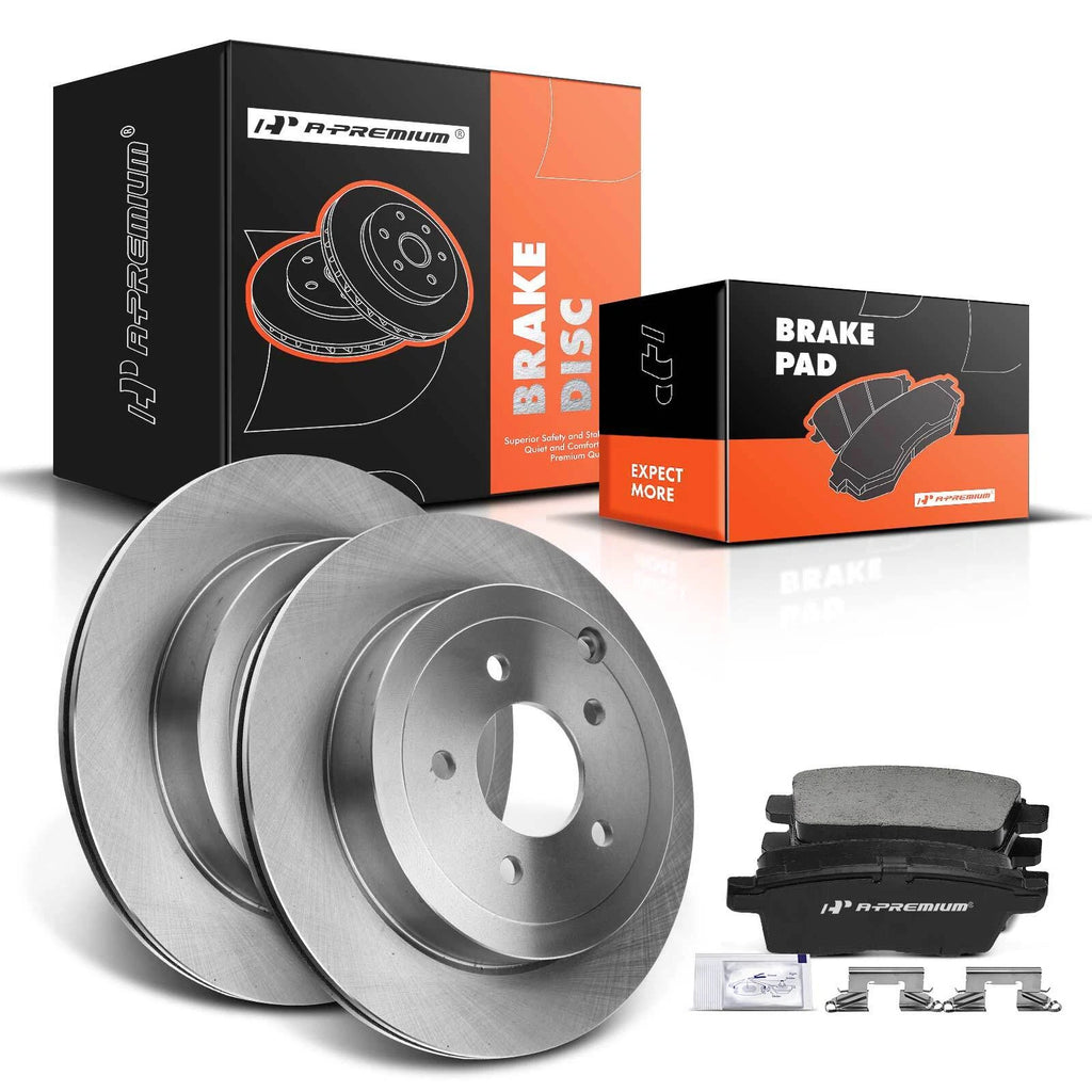 Rear Disc Brake Rotors & Ceramic Pads for Ford Edge Lincoln MKX (2007–2010)
