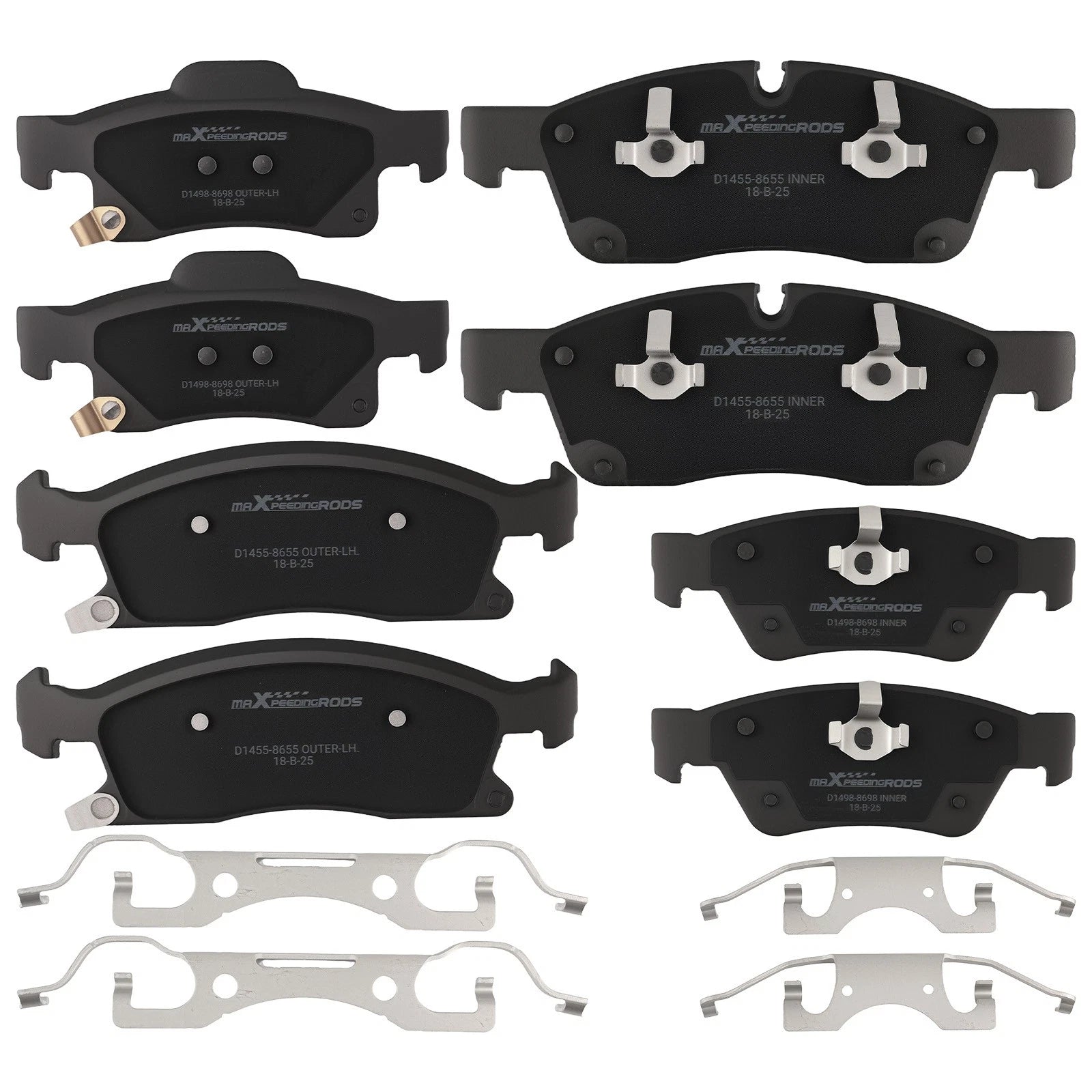 Set of 8 Ceramic Brake Pads for Dodge Durango (2011-2020)