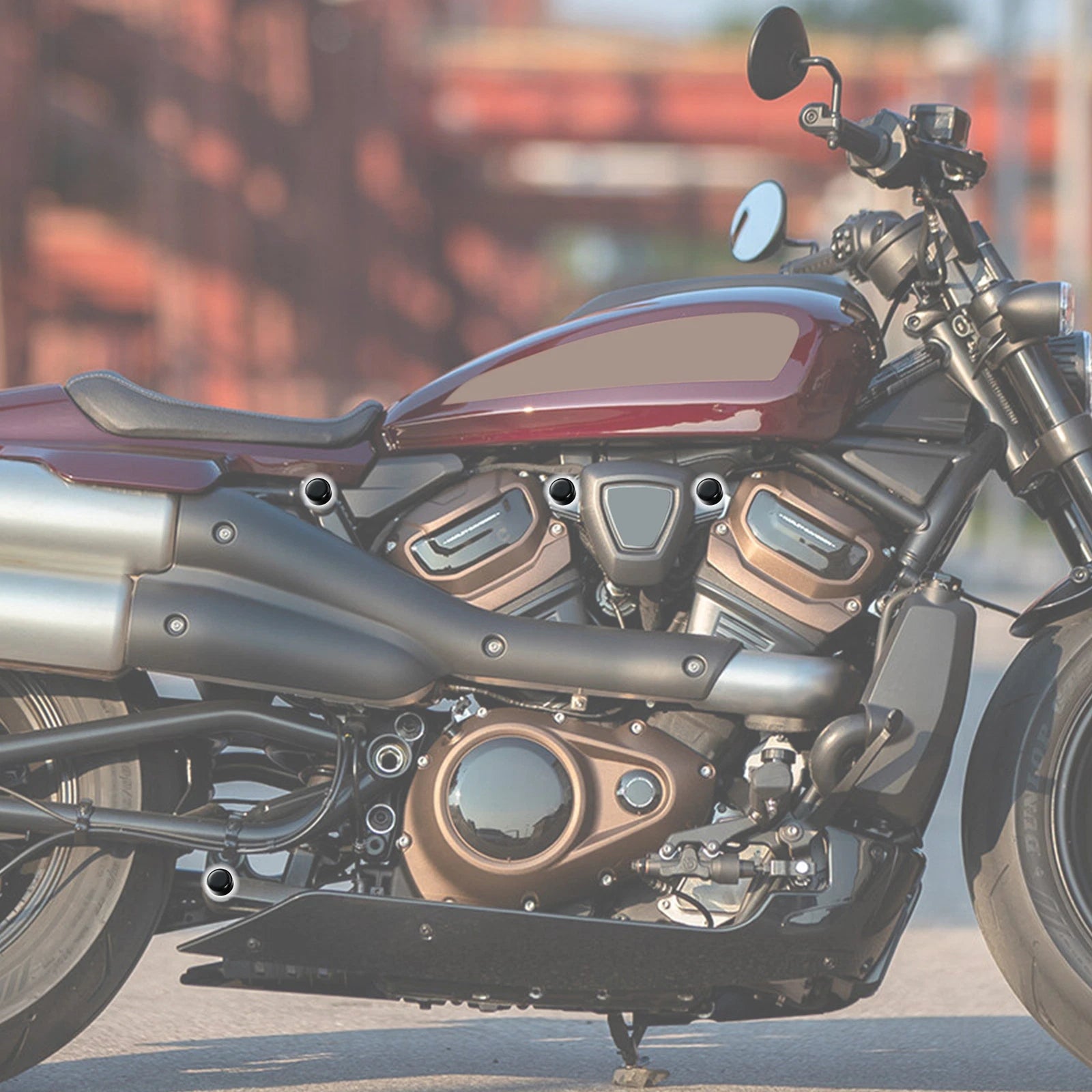 Chrome Engine Bolt Head Topper Cover for Harley Sportster S (2021–2024)