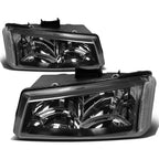 Upper Headlight/Lamp for Chevy Silverado (2003–2006) Black Housing