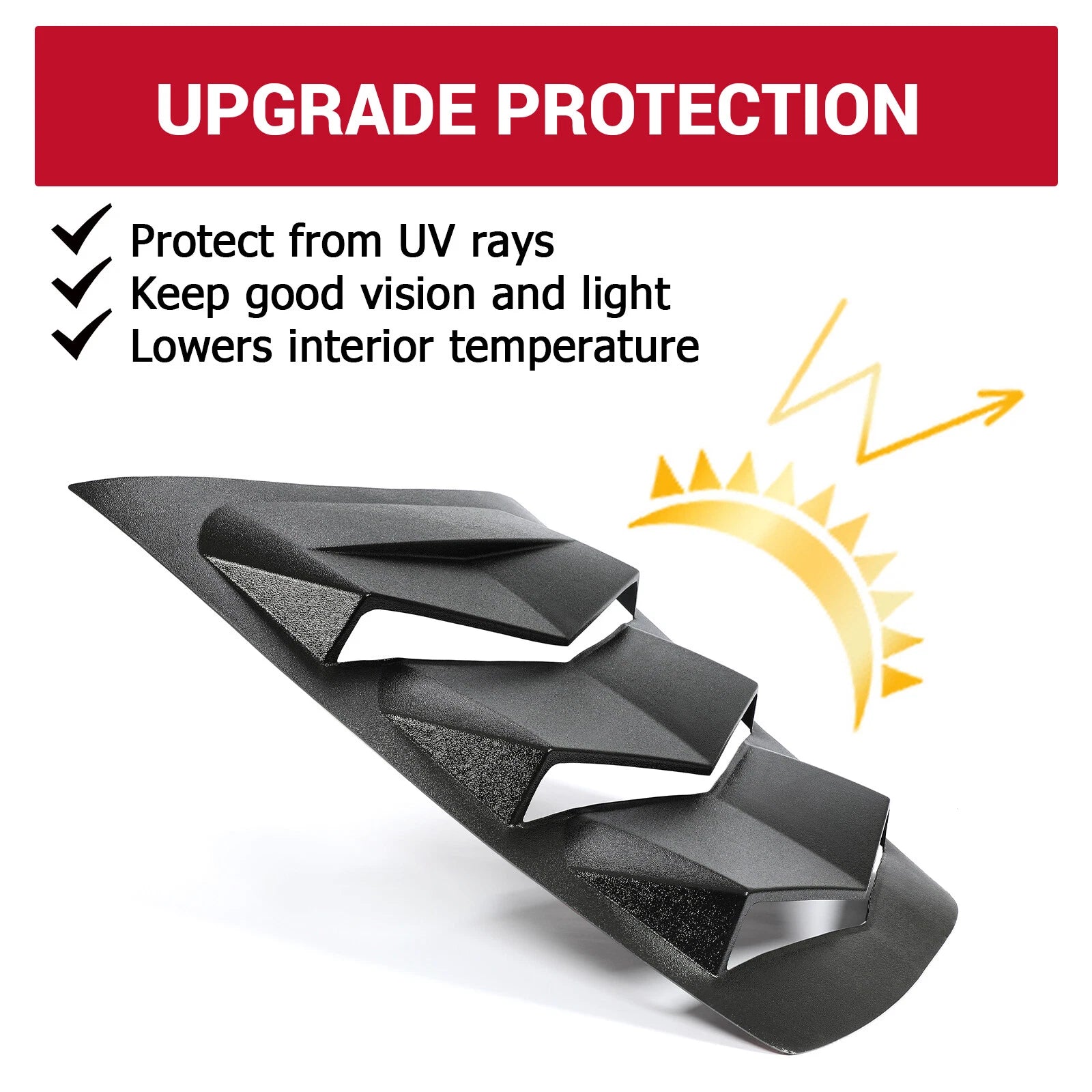 Rear Side Window Louver Sun Shade Cover for Corvette C7 (2014-2019)