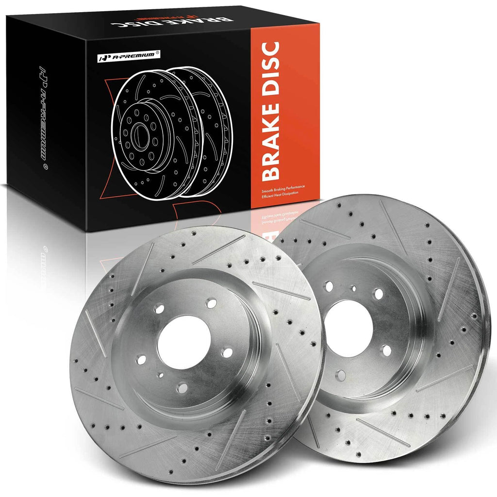 Front Drilled Brake Rotors for Infiniti G35 (2003–2004) Nissan 350Z RWD