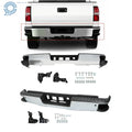 Steel Chrome Rear Bumper Assembly for Chevy Silverado/GMC Sierra 1500 (2014–2018)