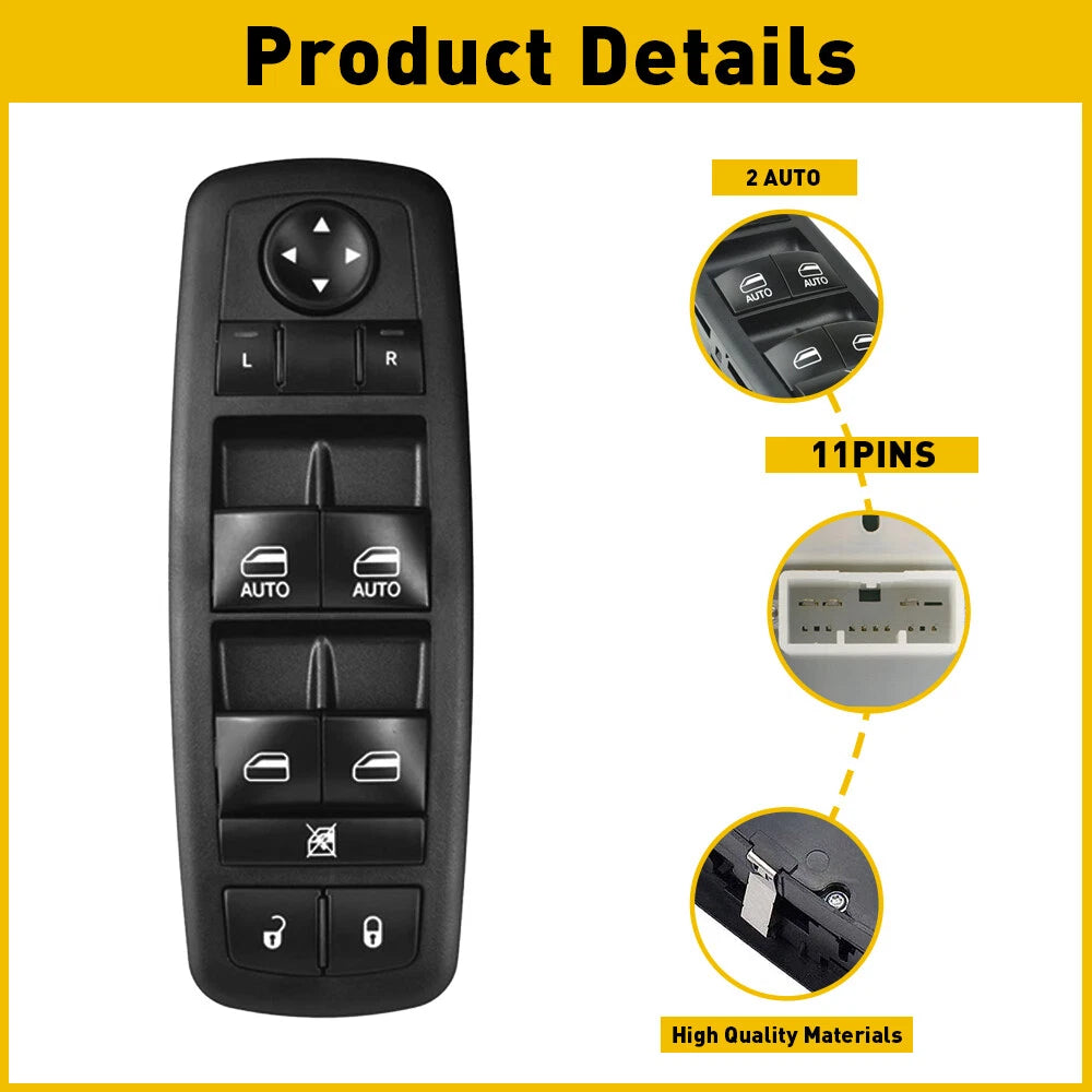 Driver Door Master Power Window Control Switch for Jeep Cherokee (2014–2019)