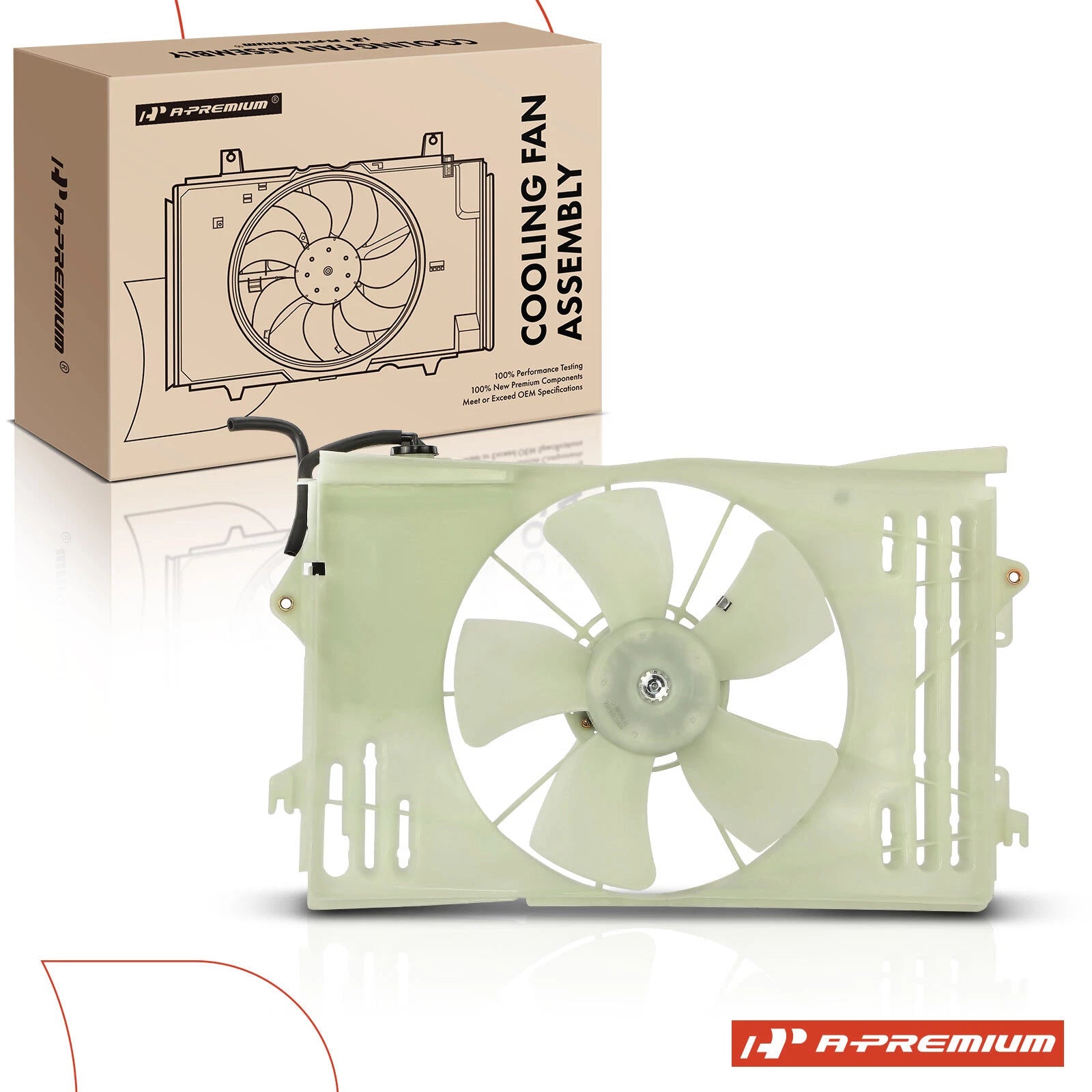 Cooling Fan Assembly with Shroud for Toyota Corolla Matrix (2003-2008)