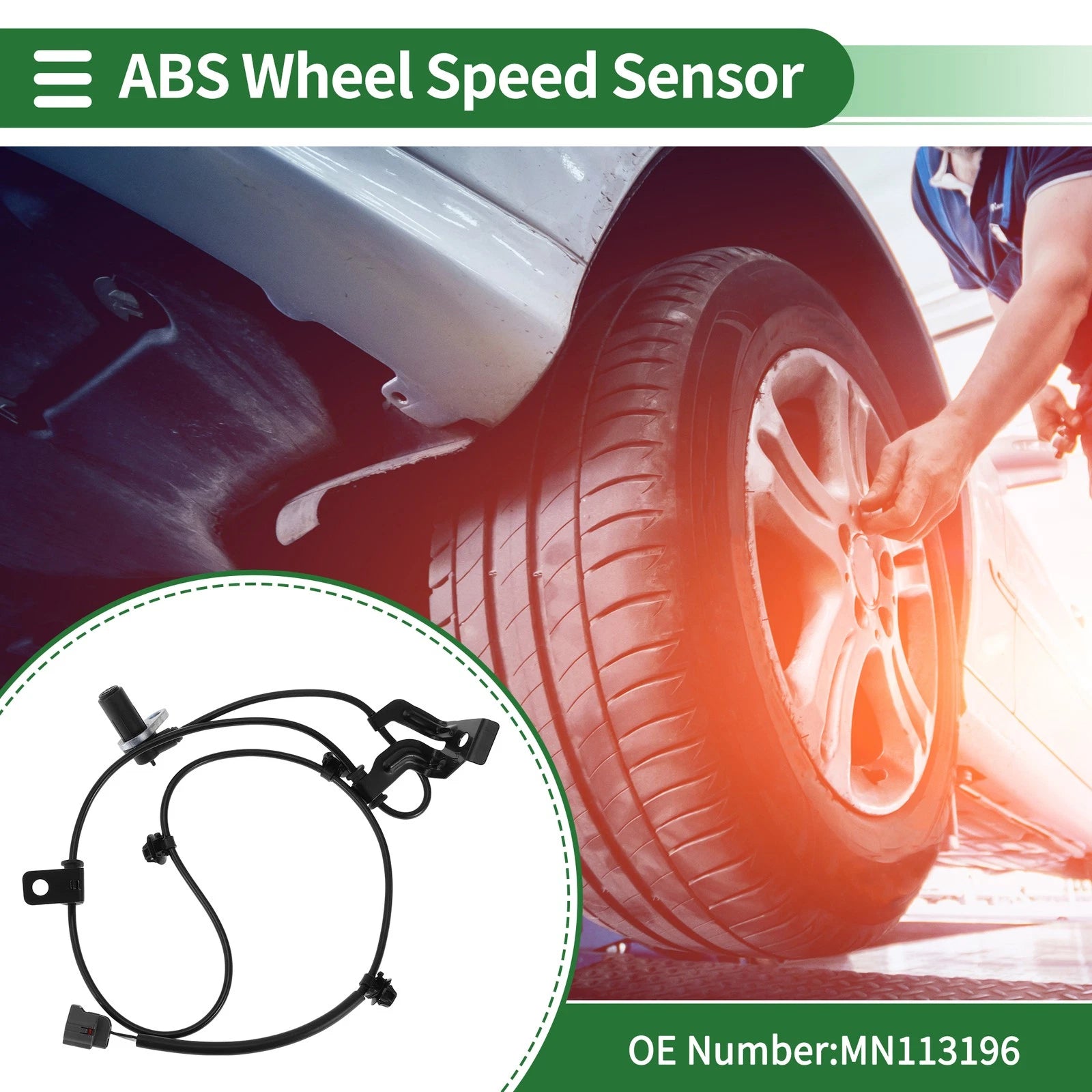 ABS Wheel Speed Sensor No.MN113196 for Mitsubishi Eclipse (1995–1999)