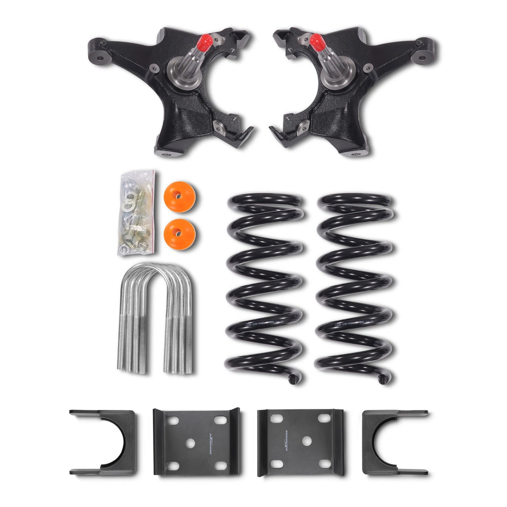 Front 5" Rear 6" Drop Kit for Chevrolet GMC C1500 (1988–1998) w/Spindle Flip Kit