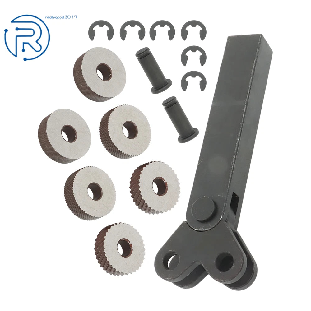 Set of 7 Steel Knurling Tools for Lathe