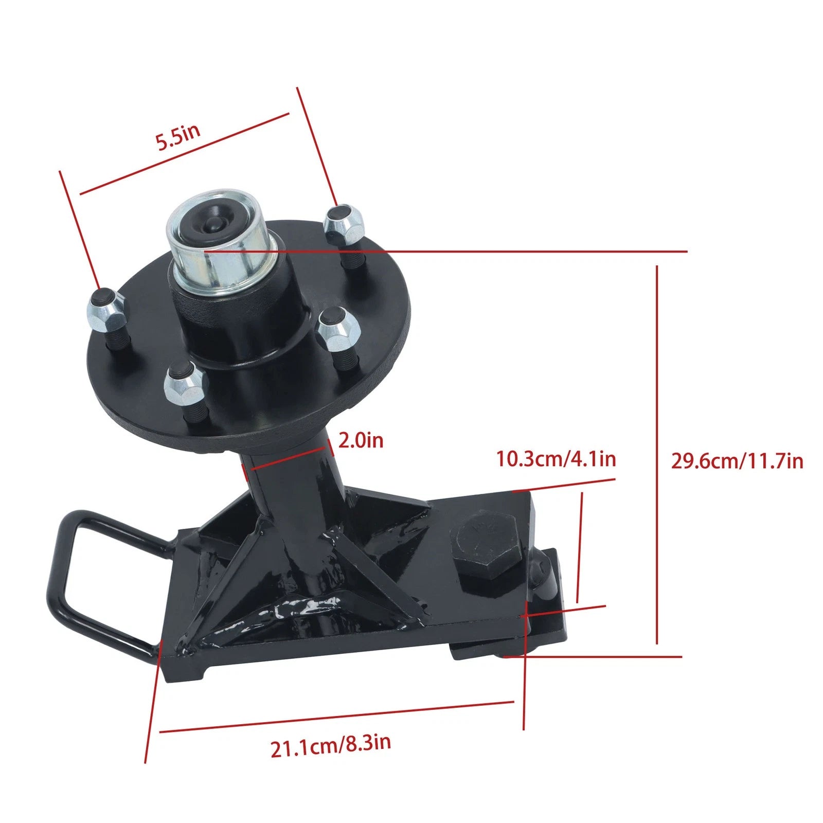 5x5.5 Lug Hub Housing for Container with Spindle and Dust Cover