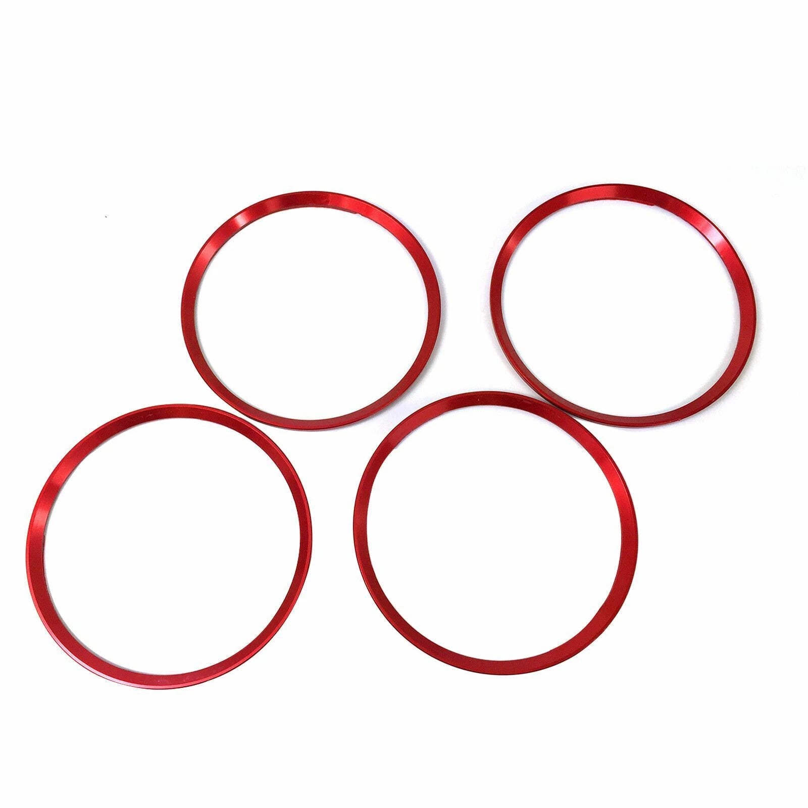Red Alloy Wheel Rim Center Hub Caps for Cadillac SRX (2010-2016)