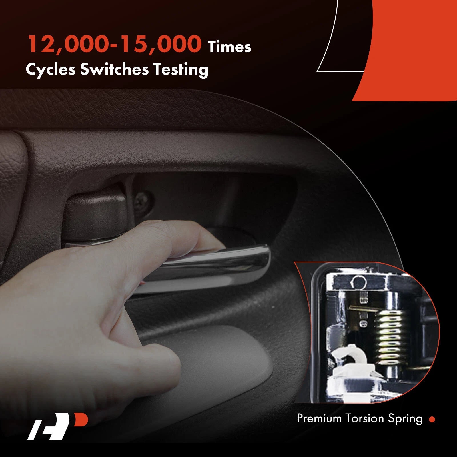 Chrome & Gray Interior Door Handle for Honda Accord (1990-1993)