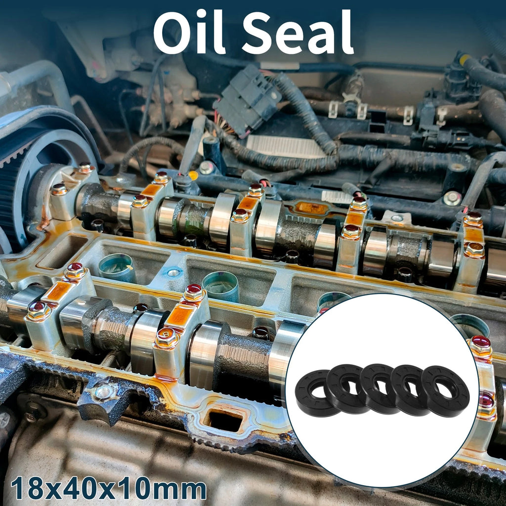 Set of 5 Oil Seal Ring 18x40x10mm NBR Rubber for Various Models 