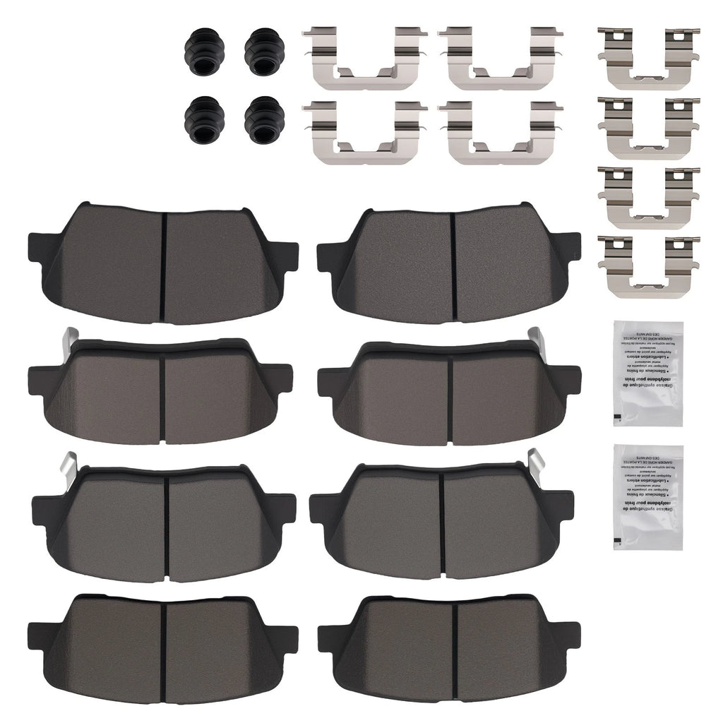 8pcs Brake Pads Set for Hyundai Santa Fe (2010–2012) D1432 D1284