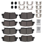 8pcs Brake Pads Set for Hyundai Santa Fe (2010–2012) D1432 D1284